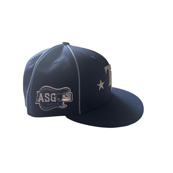 New Era 59FIFTY Tampa Bay Rays 2019 ASG Fitted Cap 7 3/8 Navy/Gold Polyester MLB - Picture 2 of 5